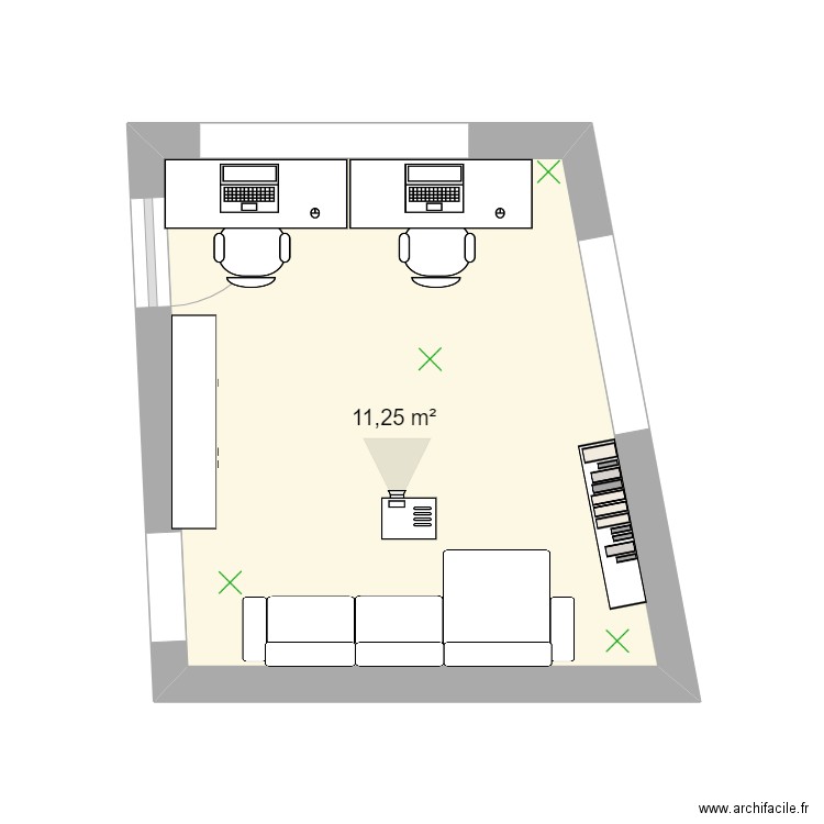 Bureau pièce du fond. Plan de 0 pièce et 0 m2