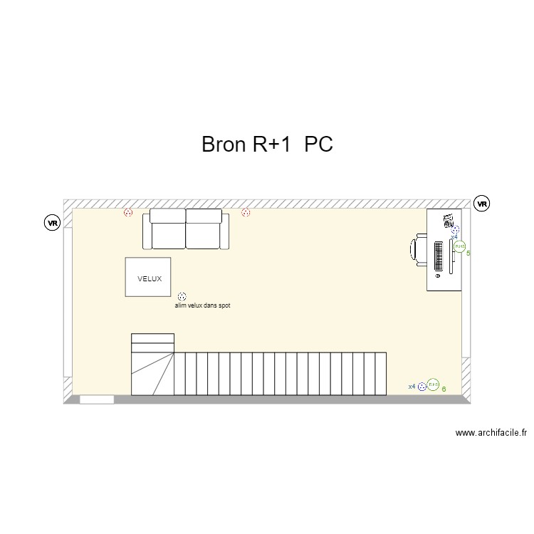 PC BRON R+1. Plan de 0 pièce et 0 m2