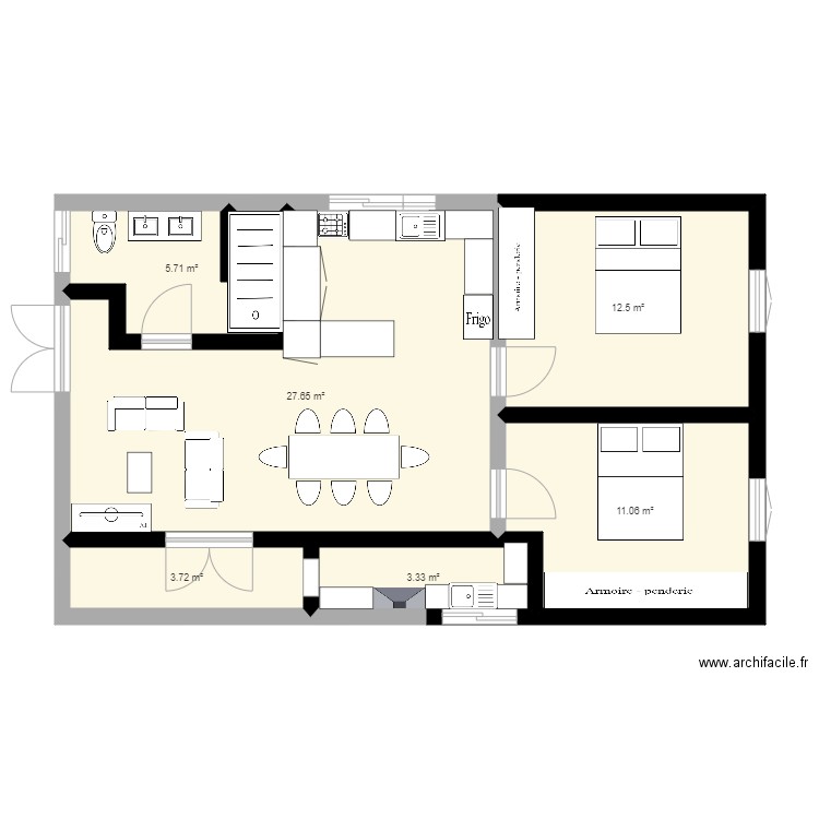 plan maison  Hery. Plan de 0 pièce et 0 m2