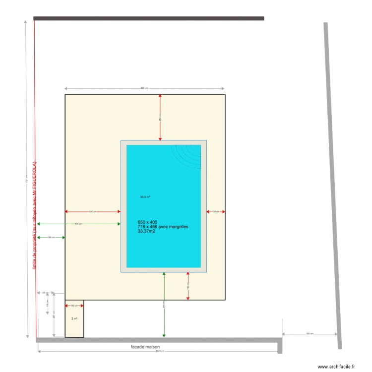 Dalle piscine sans pool 1310. Plan de 0 pièce et 0 m2