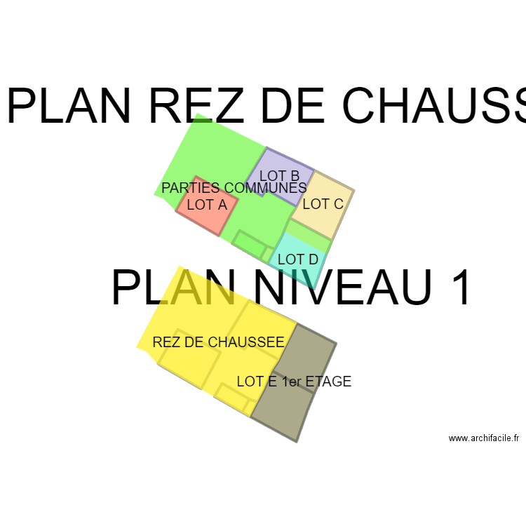 PLAN DECOUPE BRAY SAINT AIGNAN CORRIGE. Plan de 10 pièces et 600 m2