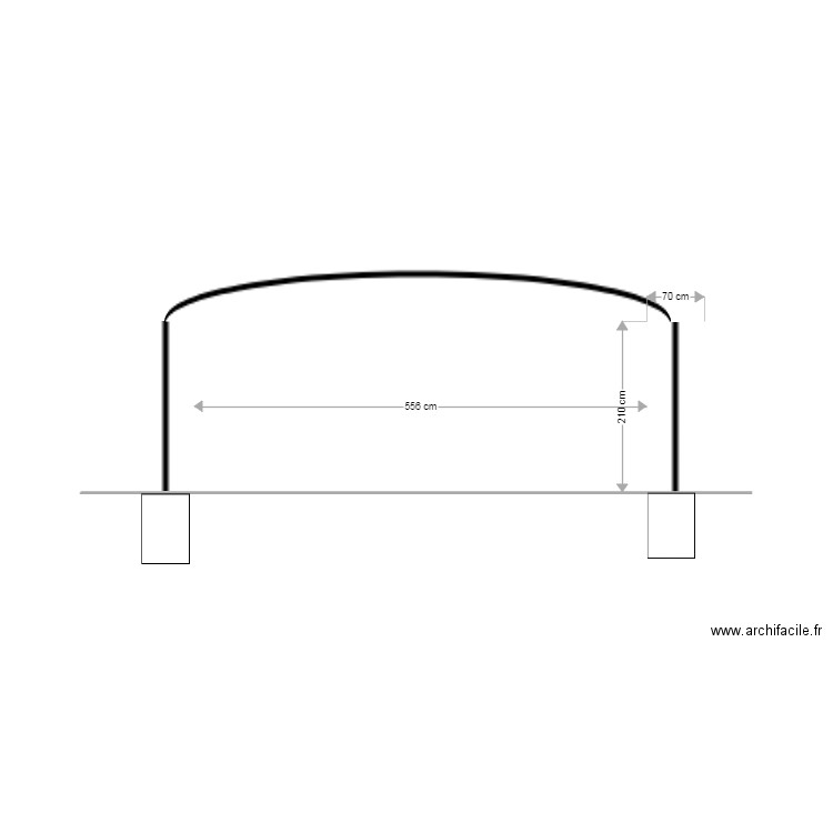 coupe. Plan de 0 pièce et 0 m2