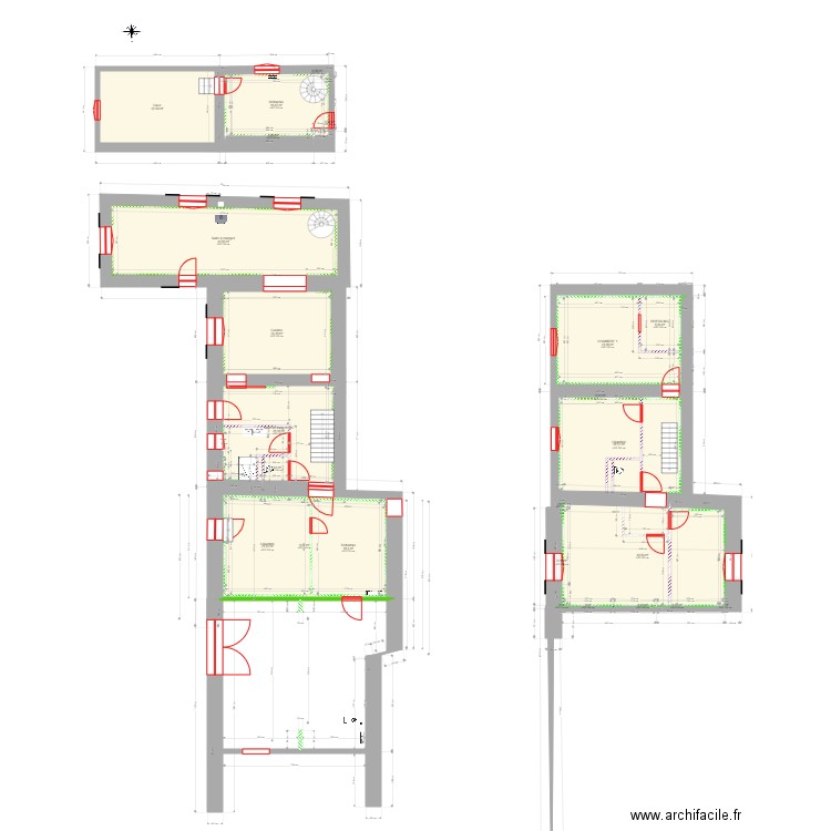 MAISON RANCHAL PLAN 19-10-24 modif ch rdc SANA MEUBLE. Plan de 26 pièces et 315 m2