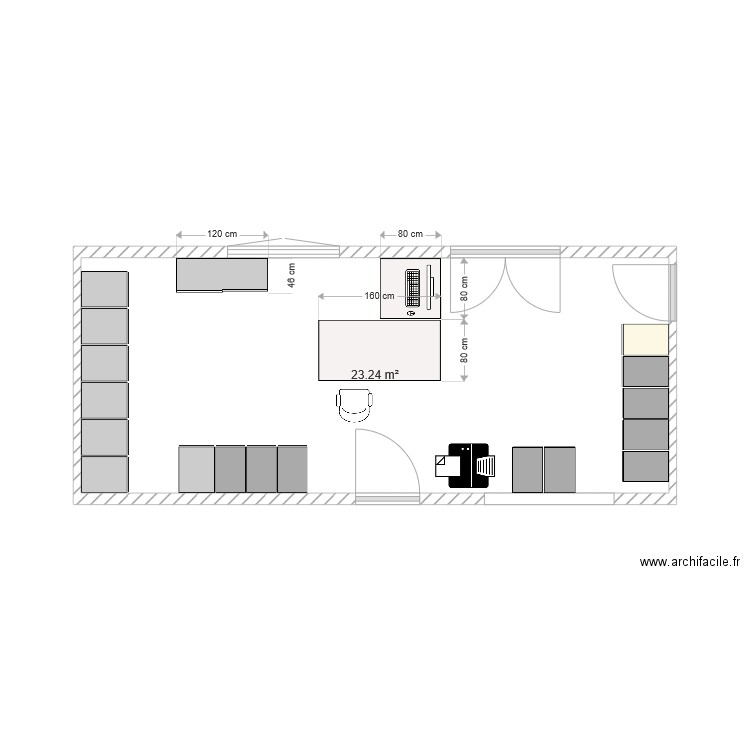 bureau Denise. Plan de 0 pièce et 0 m2