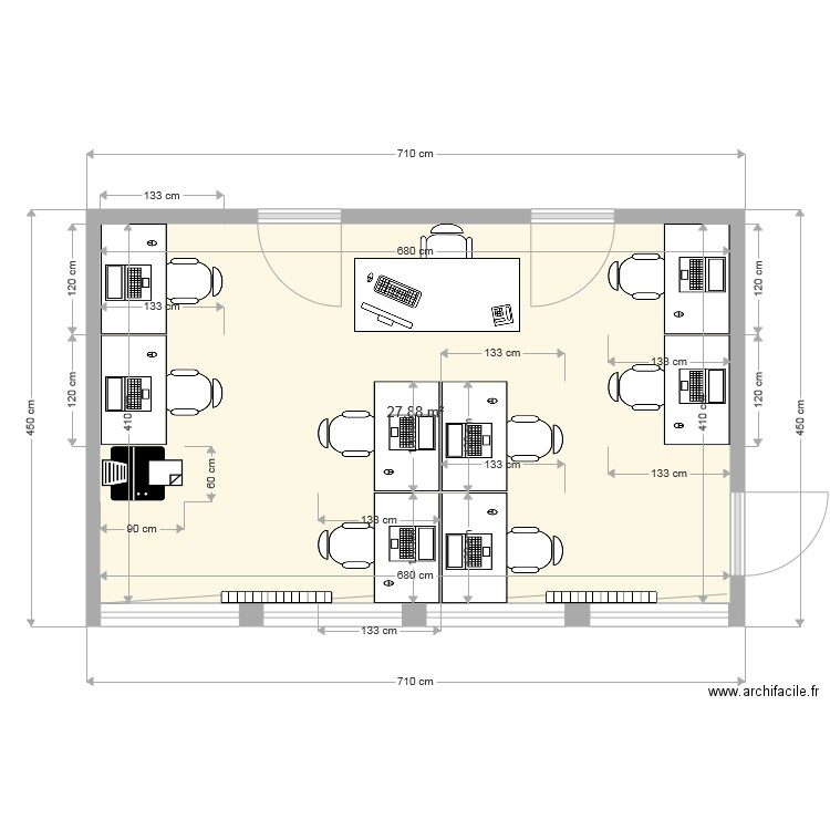 Salle informatique. Plan de 0 pièce et 0 m2