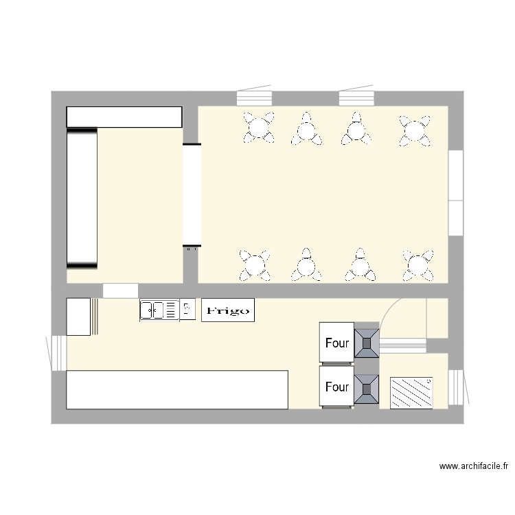 PLAN DE BOULANGERIE ET PATISSERIE. Plan de 0 pièce et 0 m2