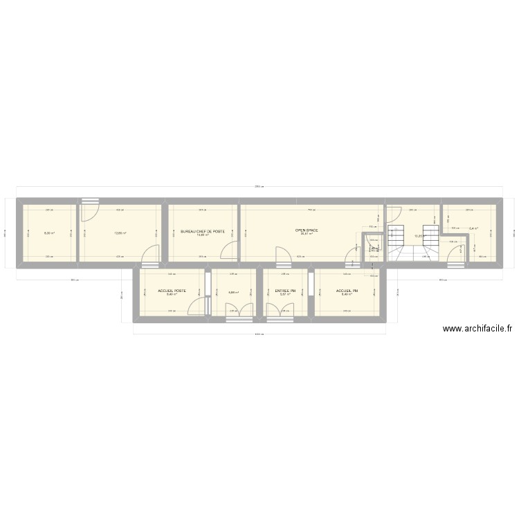 SALLE SPORT 2. Plan de 11 pièces et 99 m2