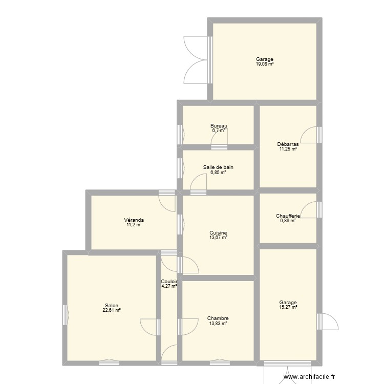 Maison Saint Léger aux bois. Plan de 11 pièces et 132 m2