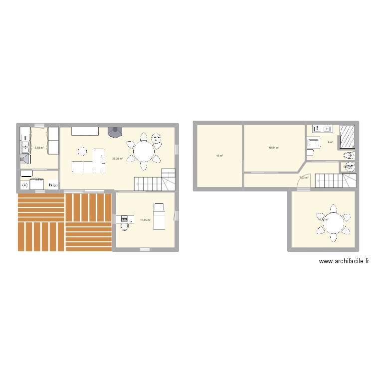 maison. Plan de 10 pièces et 92 m2