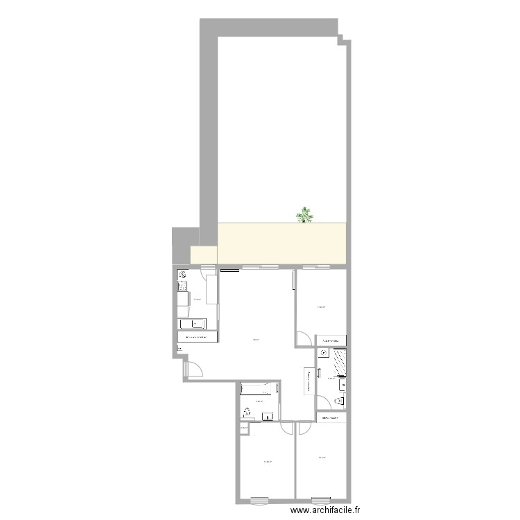 Appartement Levallois Danton travaux minimum. Plan de 0 pièce et 0 m2