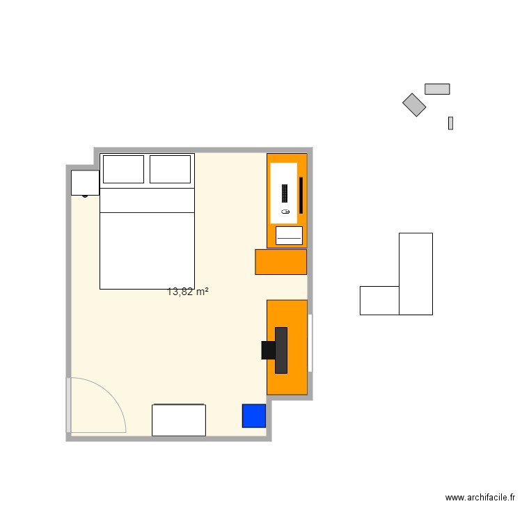 ma chambre. Plan de 0 pièce et 0 m2