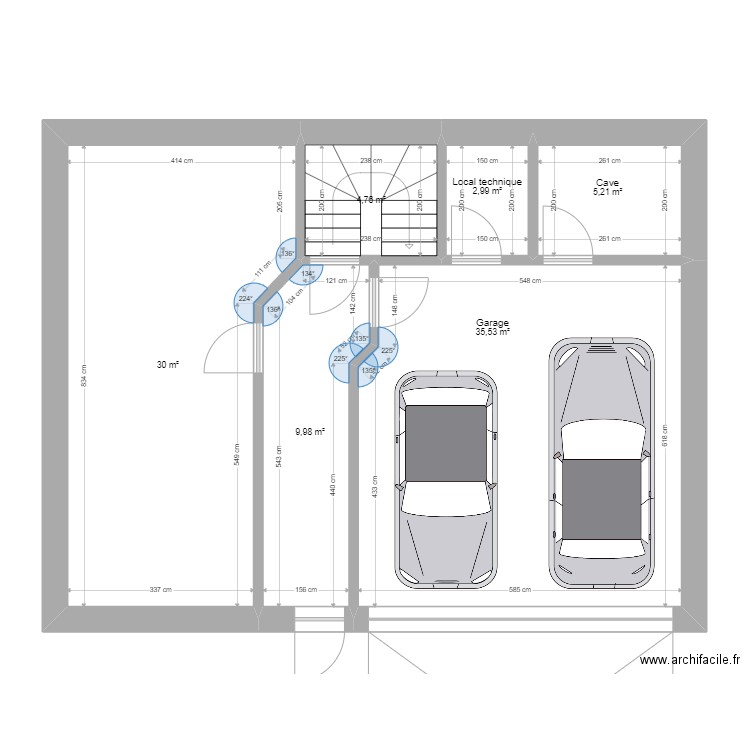 sous-sol. Plan de 0 pièce et 0 m2