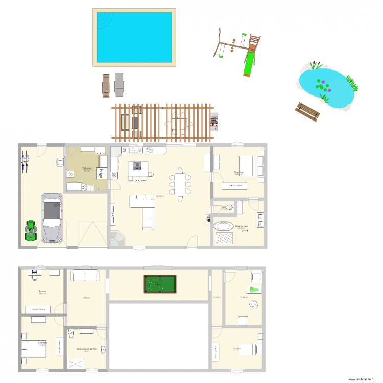 maison. Plan de 0 pièce et 0 m2