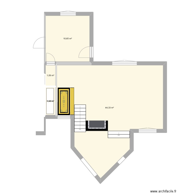 EX1.2. Plan de 4 pièces et 58 m2