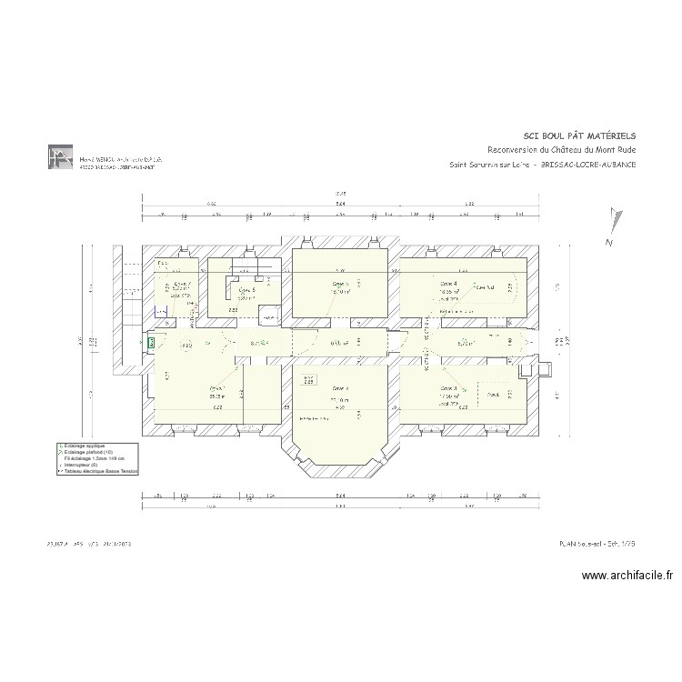 Plan électrique Sous sol Mont Rude. Plan de 0 pièce et 0 m2