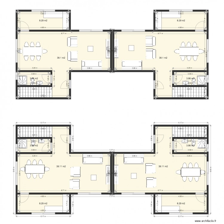 MAISON MODIFIE. Plan de 0 pièce et 0 m2