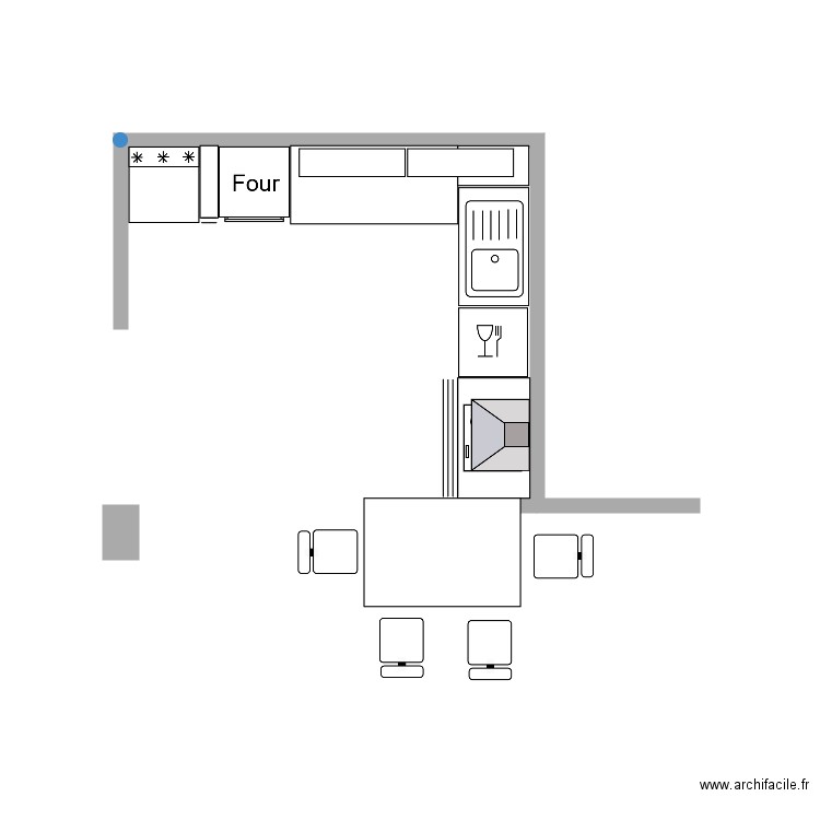 CUISINE. Plan de 0 pièce et 0 m2