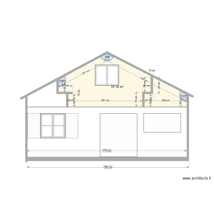 FACADE . Plan de 0 pièce et 0 m2