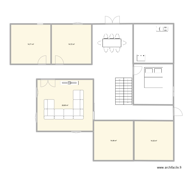 home-z. Plan de 5 pièces et 85 m2