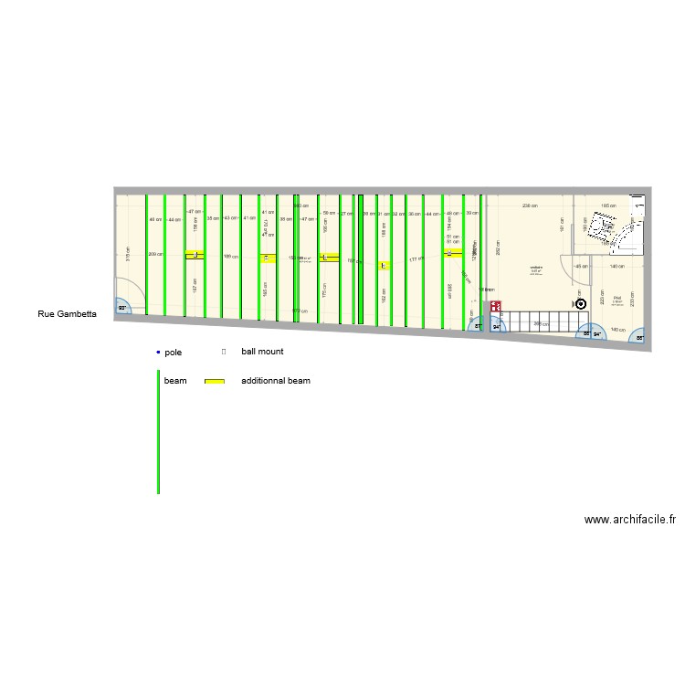 plafond. Plan de 0 pièce et 0 m2