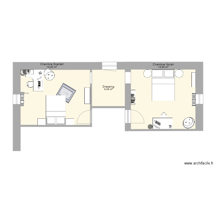 Chambre filles. Plan de 0 pièce et 0 m2