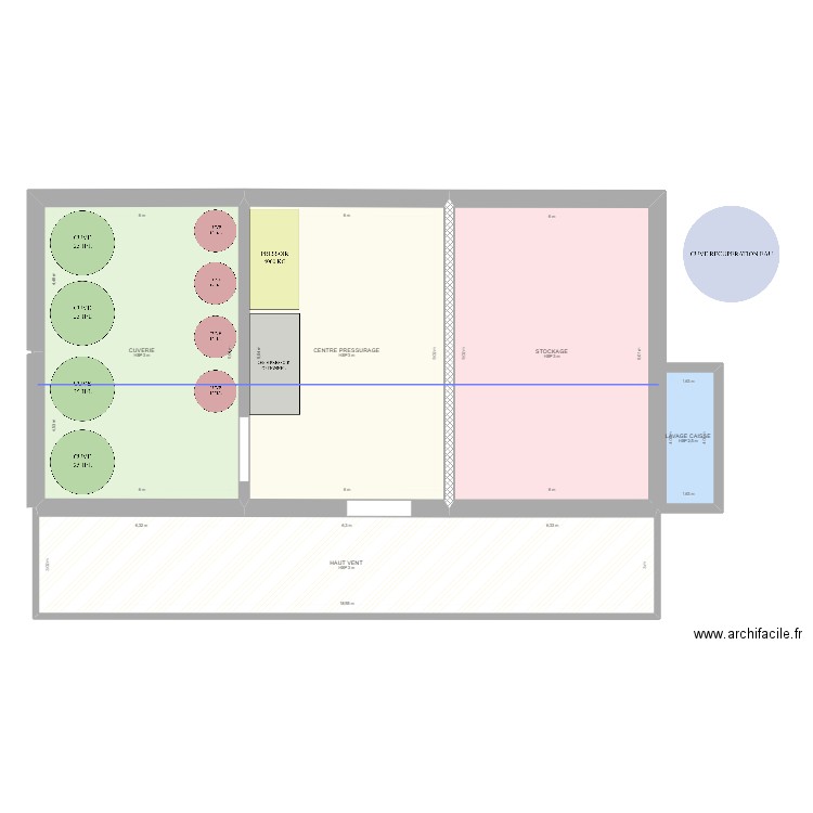 PRESSOIR. Plan de 5 pièces et 226 m2