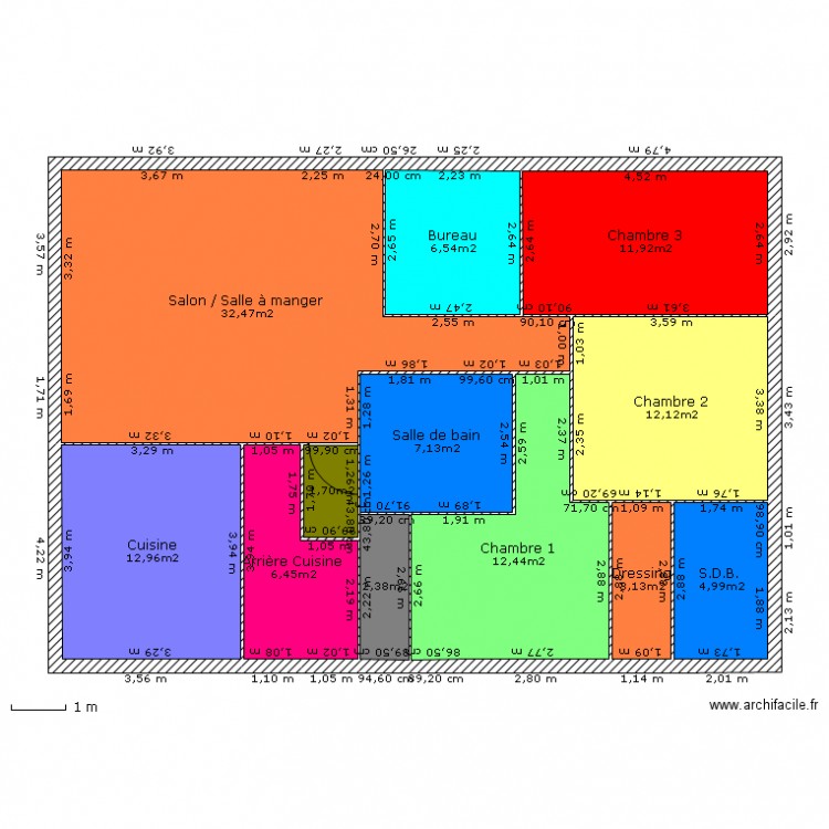 MAISON 1. Plan de 0 pièce et 0 m2