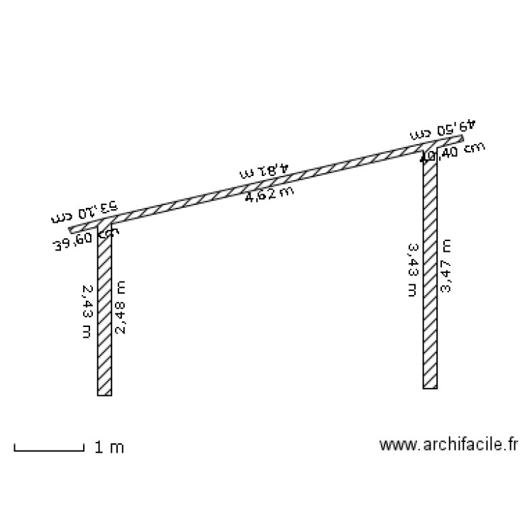 vue de coté abris bois. Plan de 0 pièce et 0 m2