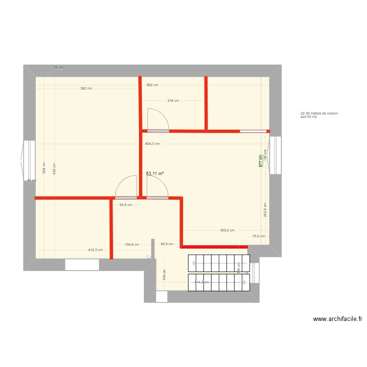 1er Vide Isolé. Plan de 0 pièce et 0 m2