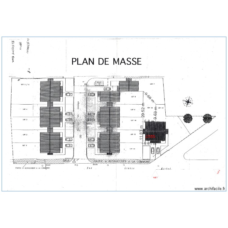 DP2 PLAN DE MASSE EXISTANT. Plan de 0 pièce et 0 m2