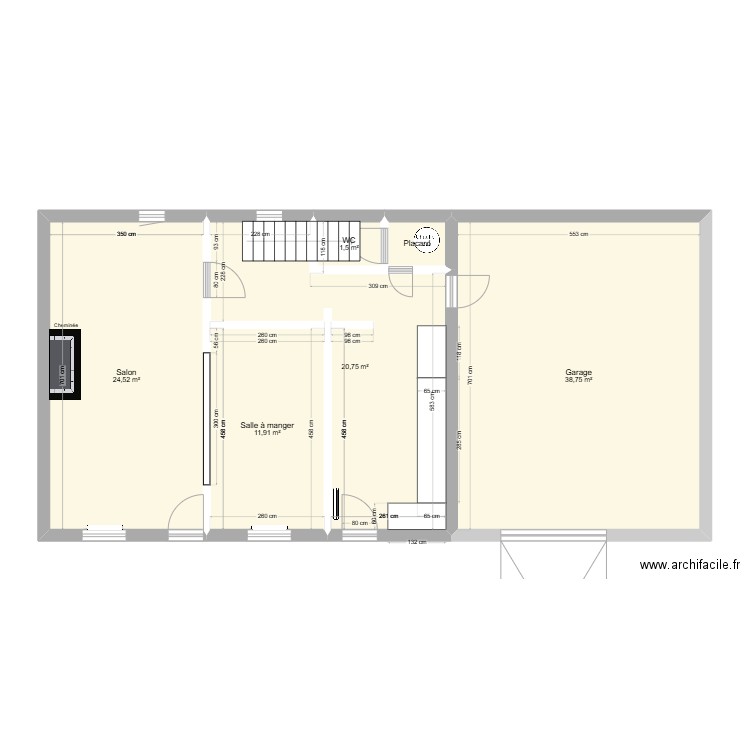 Chauvignac. Plan de 6 pièces et 99 m2