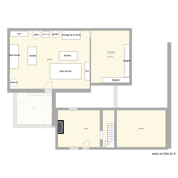 plan labo. Plan de 12 pièces et 292 m2