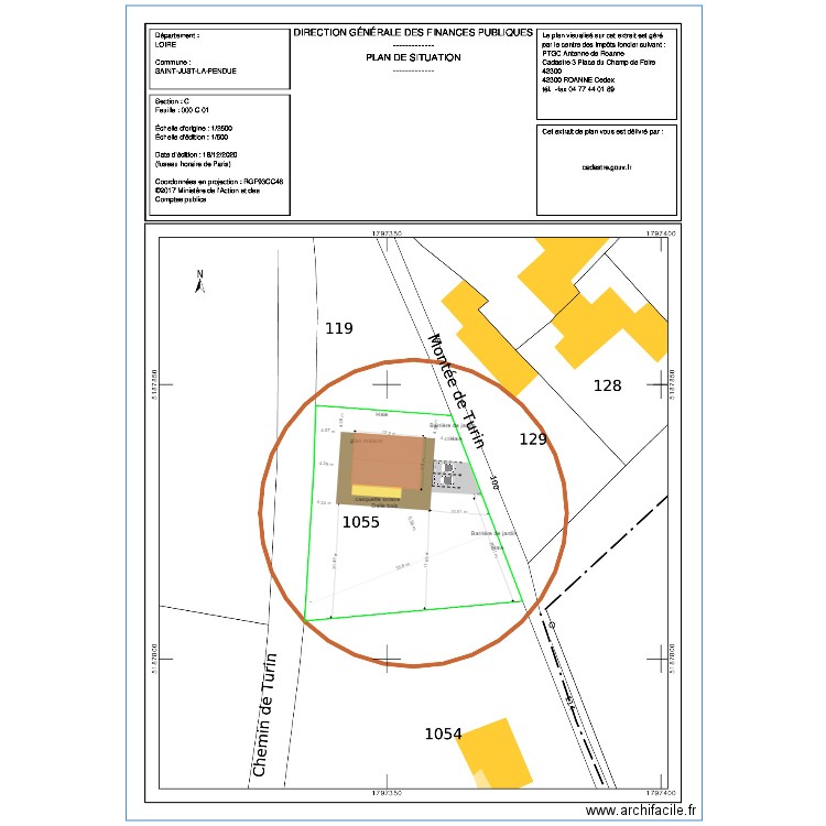 plan masse cadastre  108. Plan de 0 pièce et 0 m2