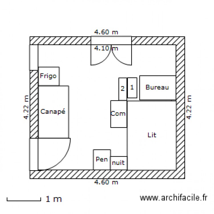 Studio1. Plan de 0 pièce et 0 m2