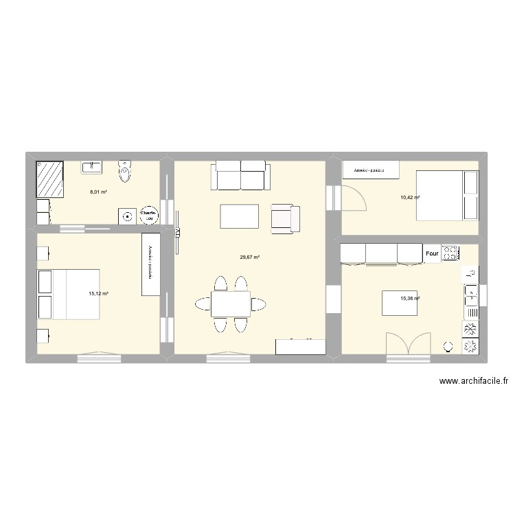 plan logement gardien . Plan de 0 pièce et 0 m2