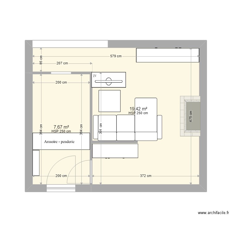 salon. Plan de 0 pièce et 0 m2