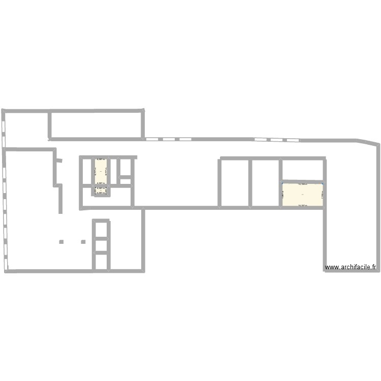 etage 4 v1. Plan de 3 pièces et 159 m2