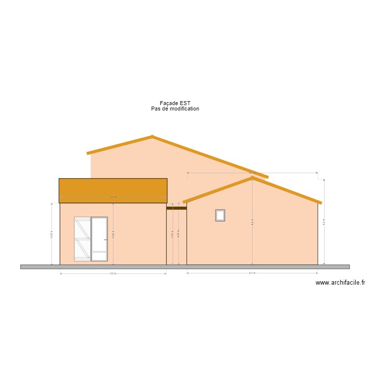 Façade EST. Plan de 0 pièce et 0 m2