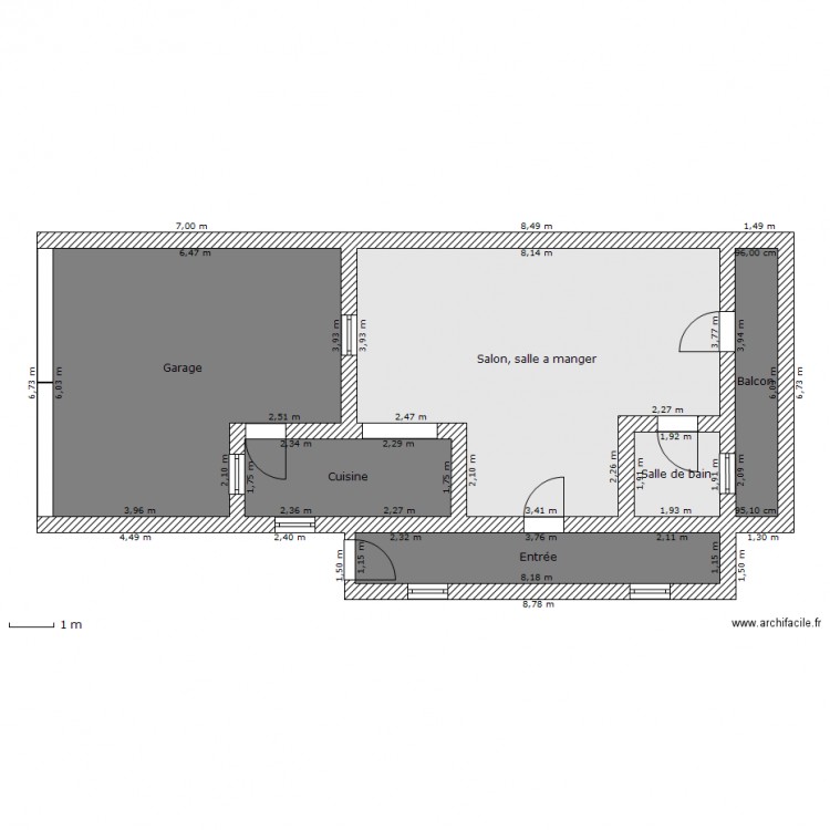 Maison   terasse. Plan de 0 pièce et 0 m2