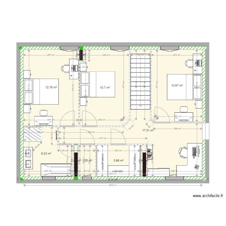 etage definitif. Plan de 0 pièce et 0 m2