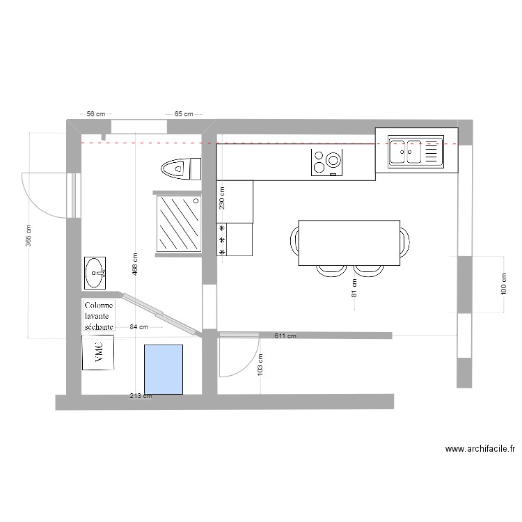 SDB R+0 V3. Plan de 0 pièce et 0 m2