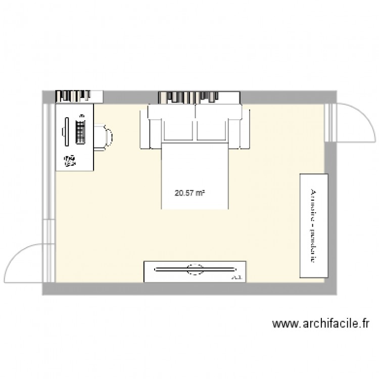 chambre Octave. Plan de 0 pièce et 0 m2