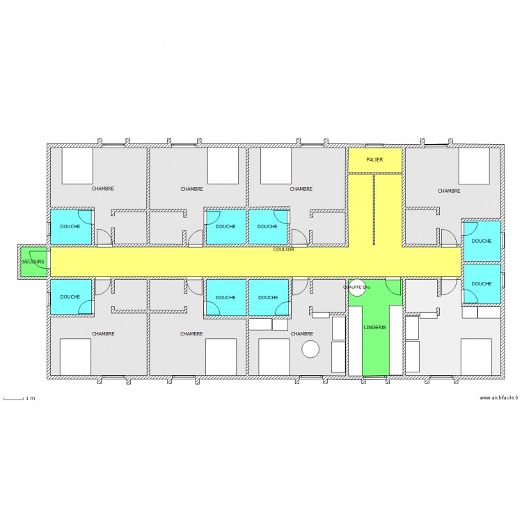 HOTEL etage. Plan de 0 pièce et 0 m2