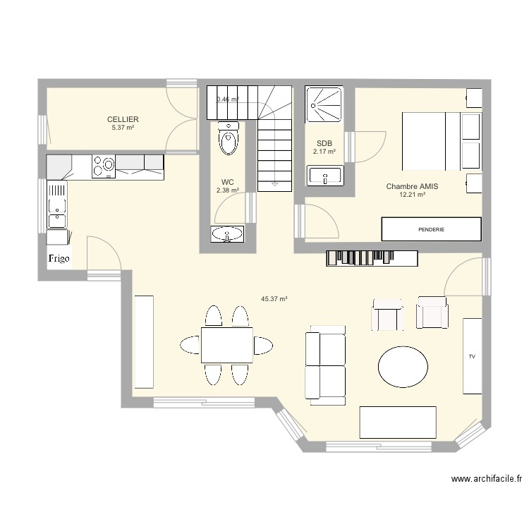 Maison RDC. Plan de 0 pièce et 0 m2