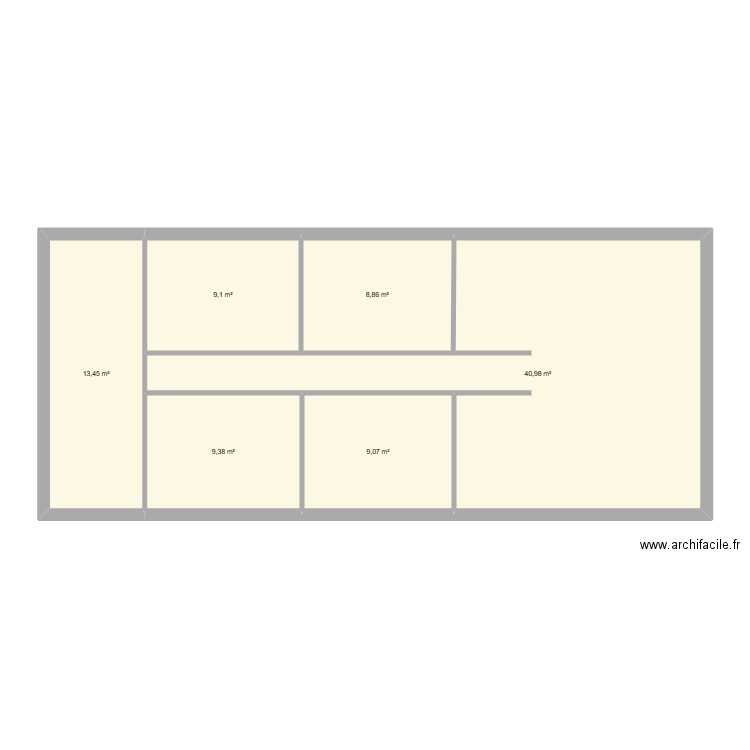 joubert. Plan de 6 pièces et 91 m2