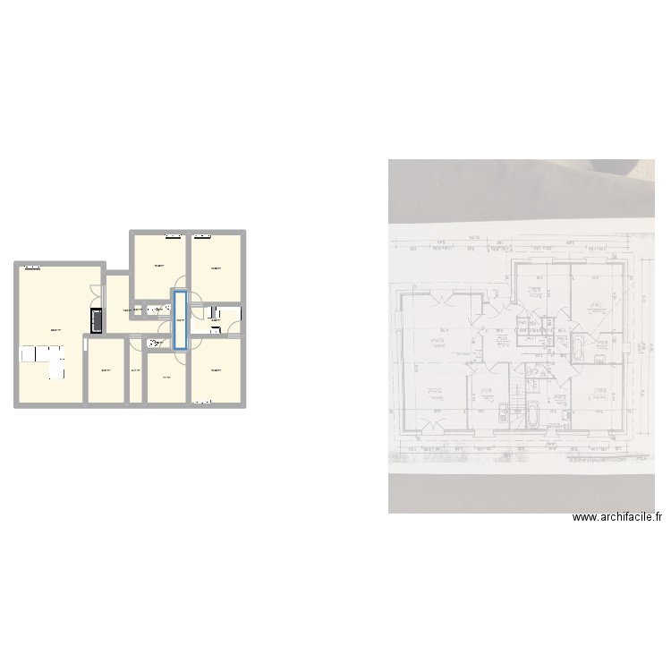 Sompuis. Plan de 13 pièces et 115 m2