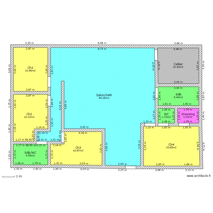 Maison 4 ch. Plan de 0 pièce et 0 m2