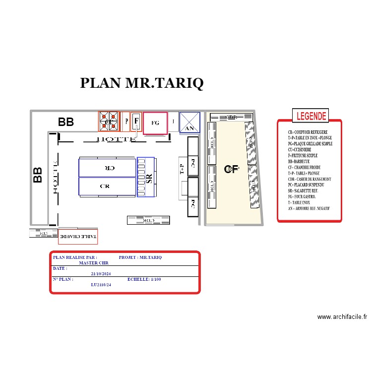 PLAN MR.TARIQ RDC1. Plan de 1 pièce et 7 m2