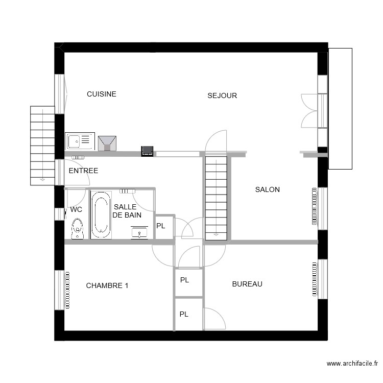 Etage d'habitation 2. Plan de 0 pièce et 0 m2