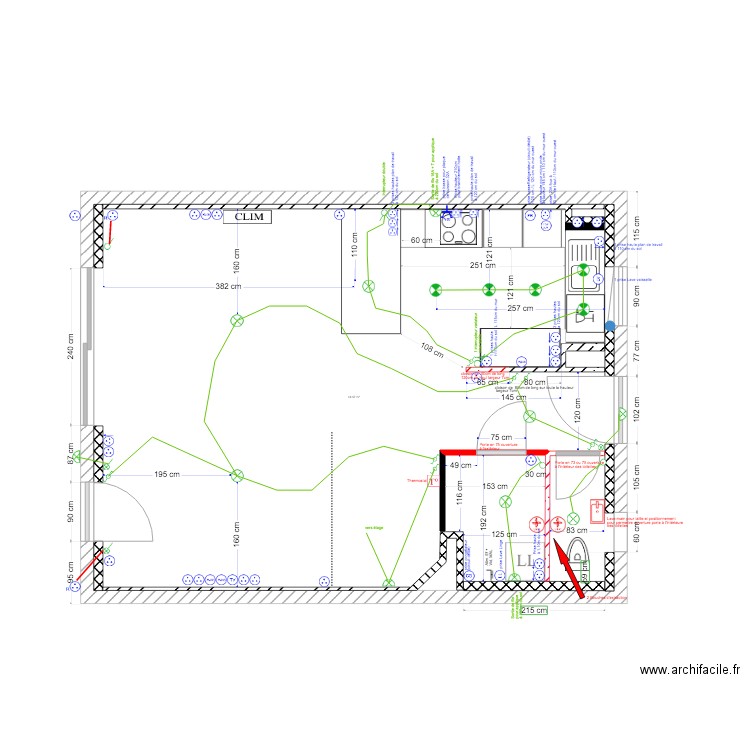 Plan Modif RDC final Perso V6. Plan de 0 pièce et 0 m2